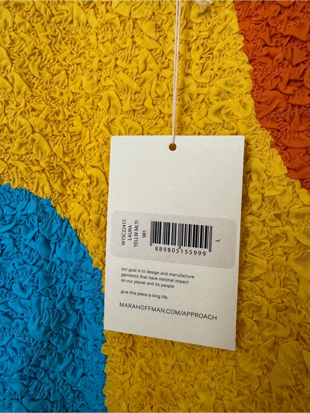 Mara Hoffman New Laura Dress Popcorn Mini Multicolor Large - Picture 3 of 5